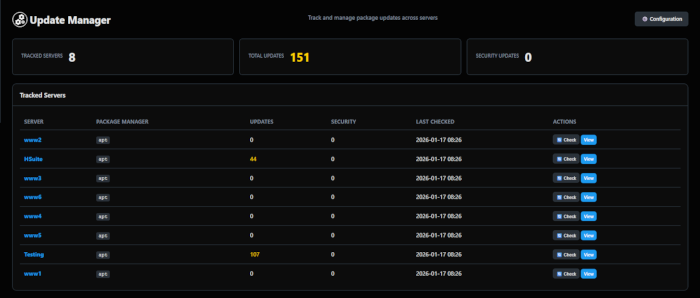 Update Manager Screenshot